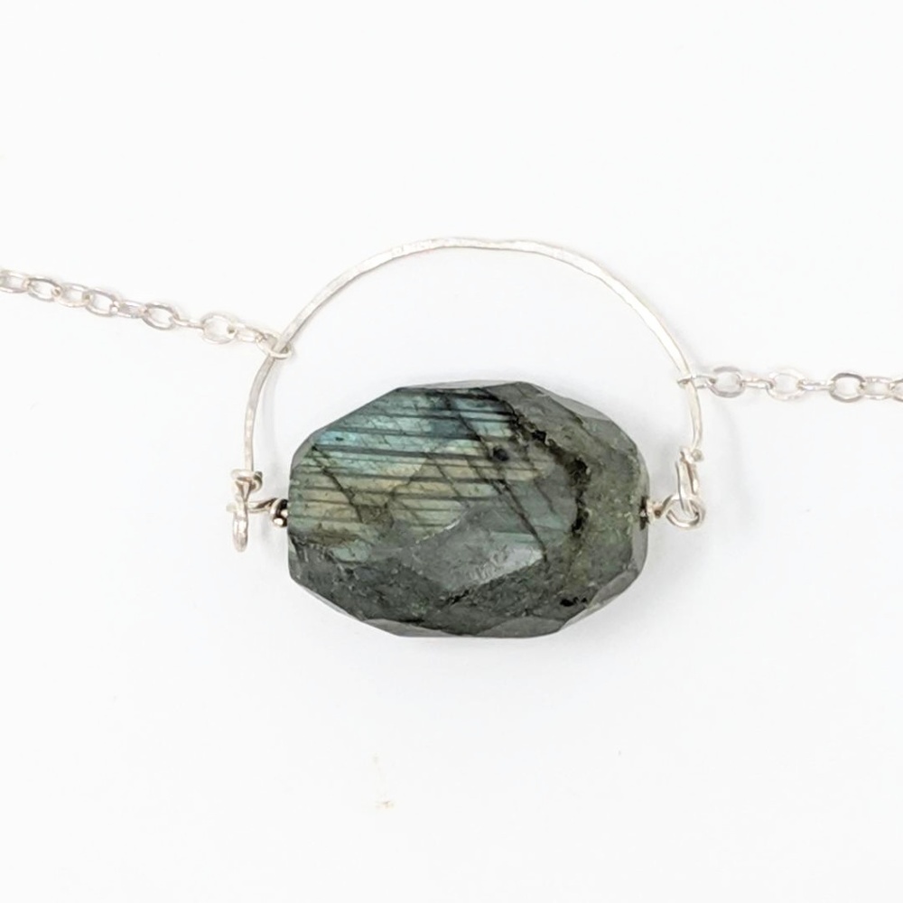 NWT Labradorite & Sterling Silver Necklace
